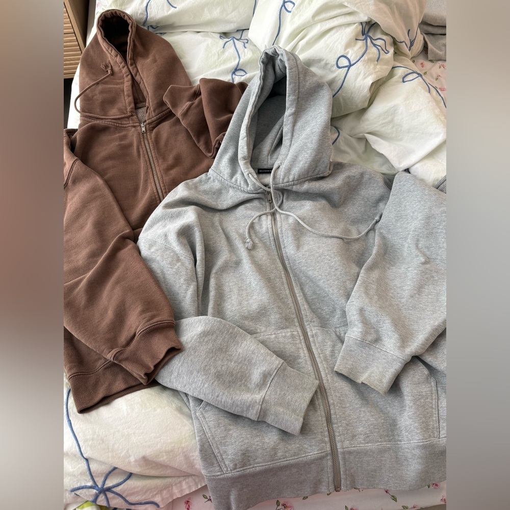 Brandy Melville oversized zip up jackets
